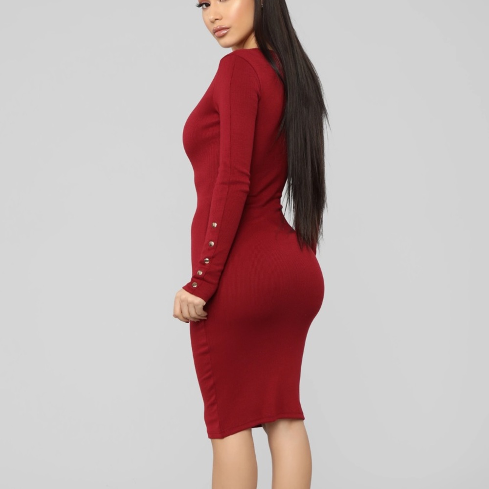 Vintage Jams Sweater Dress - Wine